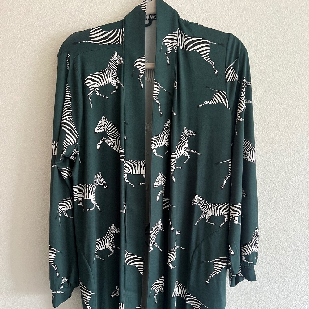 Mason Grey Skyler Banded Long Robe Animalia Size Medium